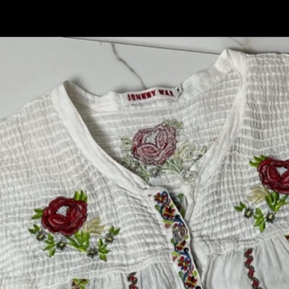 Johnny Was Blouse Rose Embroidered - Picture 13 of 14